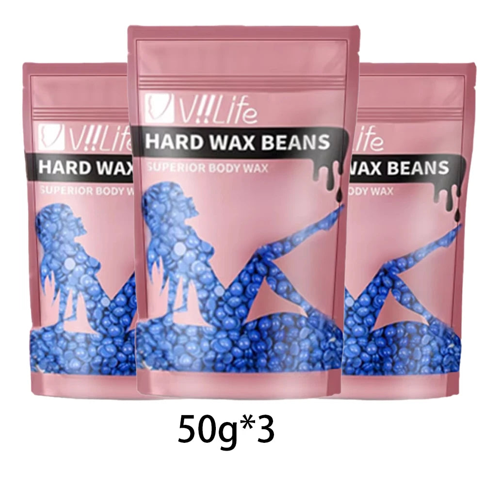 Viilife 50/100g Wax Beans Hot Film Hard Wax Depilatory Hard Hair Removal Bean Waxing Bikini Face Legs Body Hair Removal Unisex