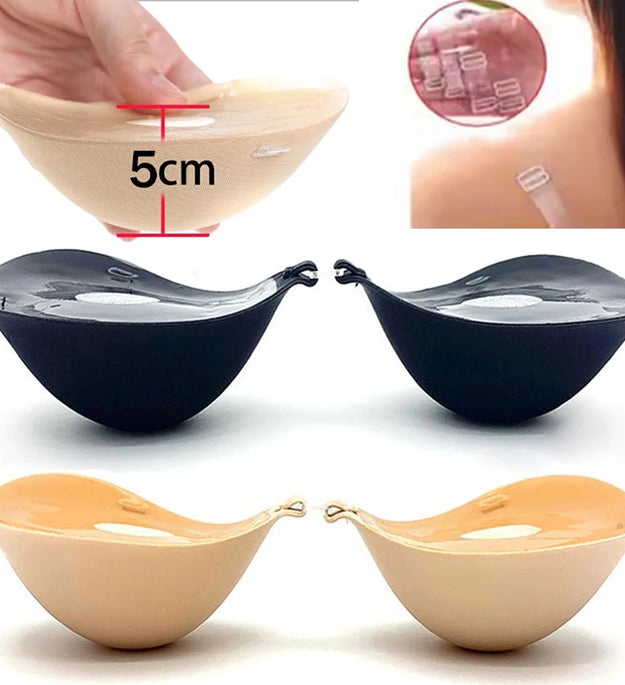 5CM Thickened Chest Sticker Invisible Silicone Bra for Women Silicon Push Up Lift Silicon Bra Waterproof Nipple Tape Stickers