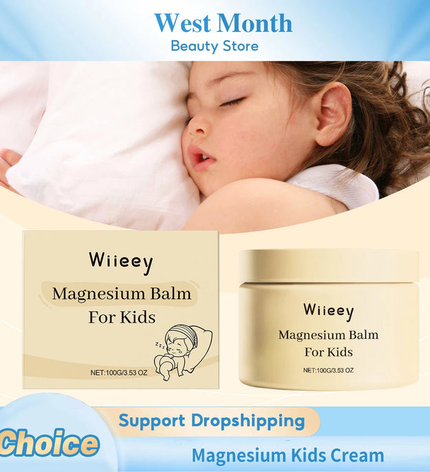 Magnesium Kids Cream Better Sleep Nourishing Moisturizing Lasting Fragrance Soothing Refreshing Relax Body Mind Magnesium Balm