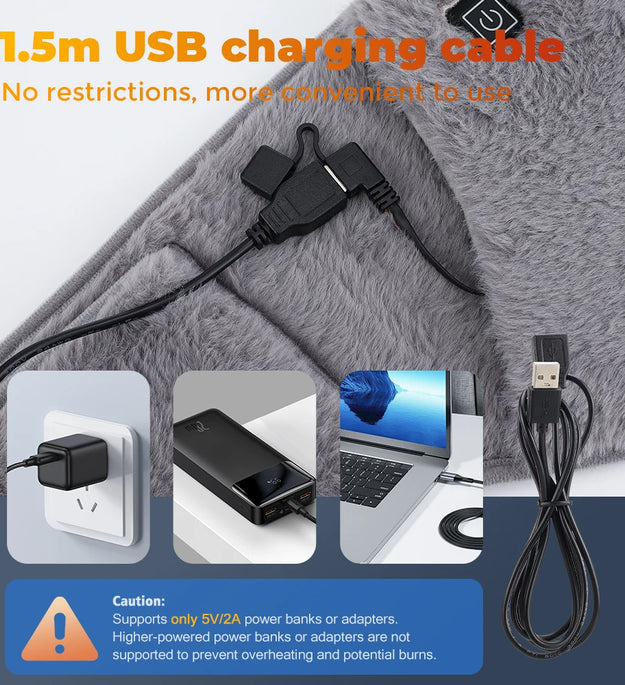 3 Levels Electric Graphene Heating Pad Cold-Proof Uterine Belt Cold-Proof Hand Waist Warming Pad USB Recharging Abdominal Warmer