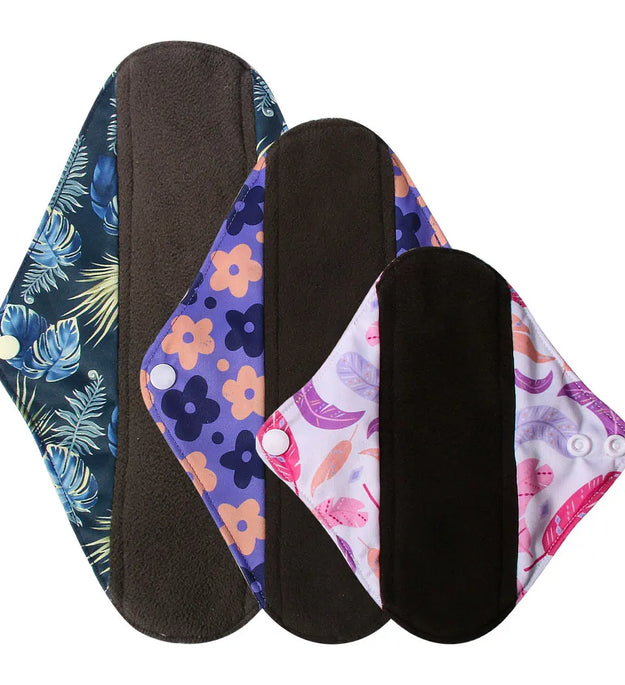 3 sizes Reusable menstrual pads for monthly sanitary pad towels Heavy absorbency women use in period Feminine Hygiene