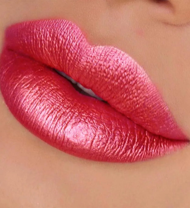 Red Metallic Lipstick Longlasting Glitter Lip Glaze  Waterproof Lips Makeup Moisturize Luminous liptint Shimmer Shiny Lipgloss
