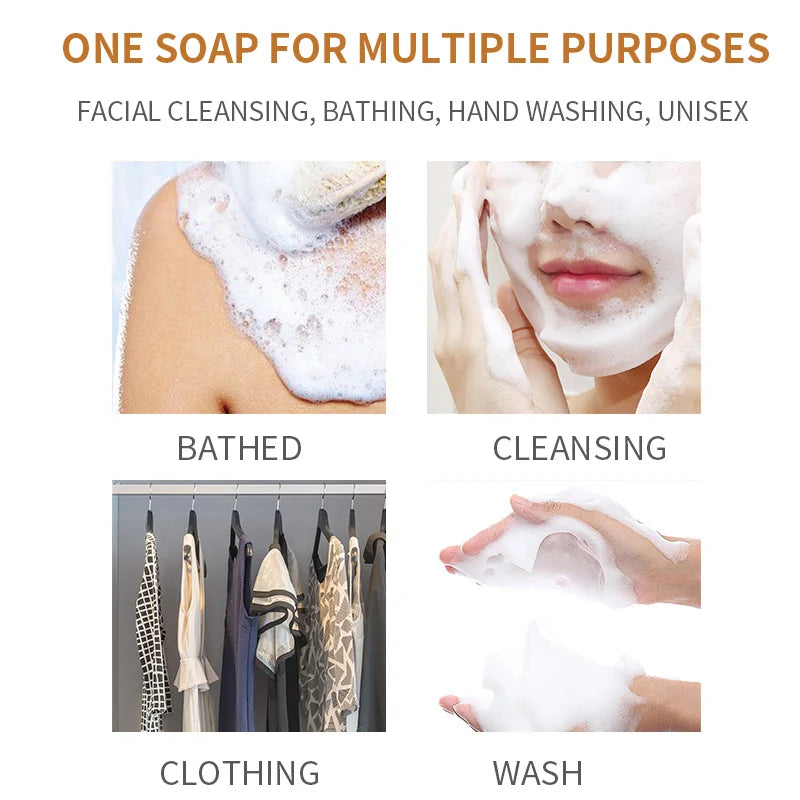 1Pcs/5Pcs Eucalyptus Soap, Male And Female Cleansing Body Bath Fragrance Soap, Exfoliating Cream Granule Essential Oil Soap