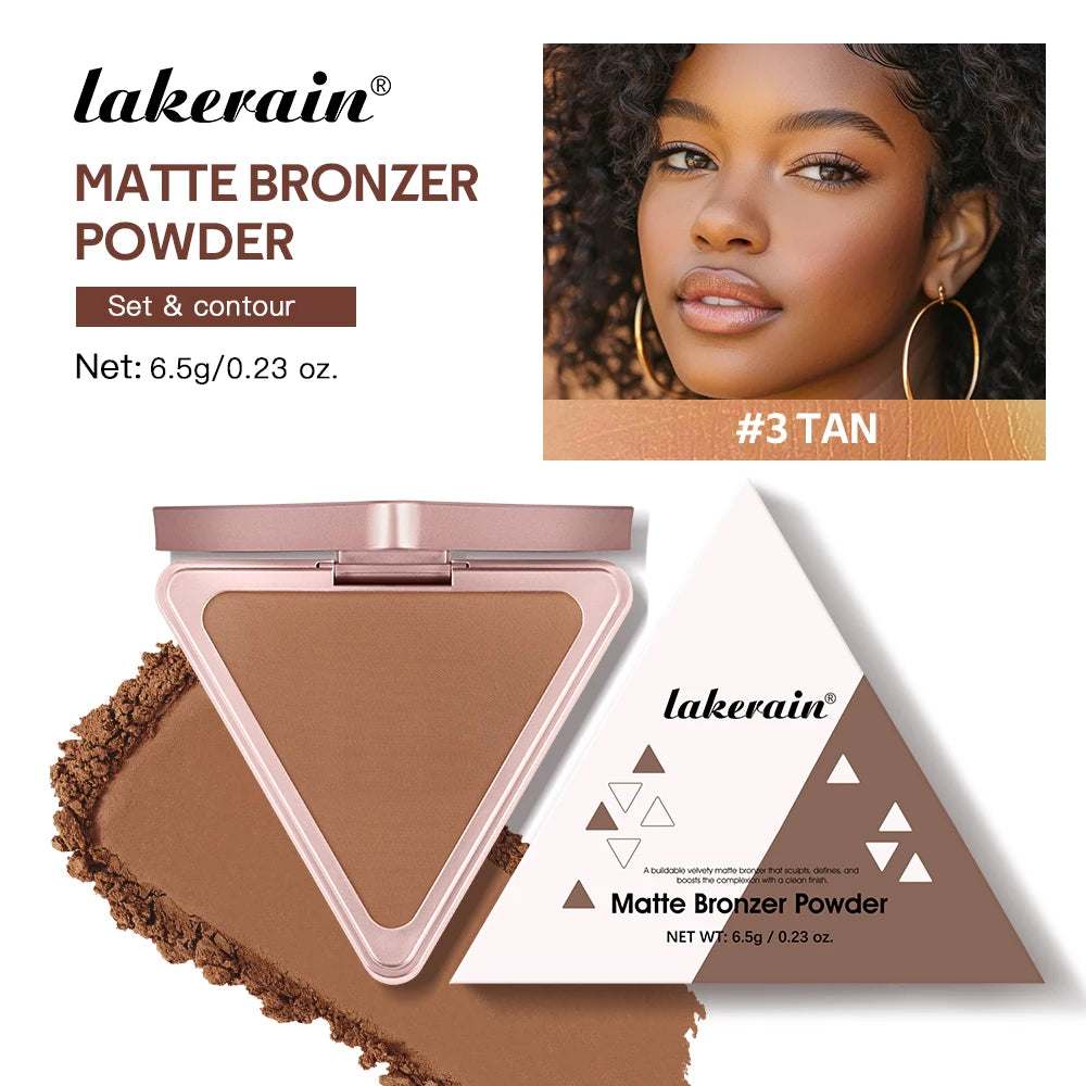 Matte Bronzer Powder Long-Lasting Makeup Effect Waterproof Sweatproof Setting Powder Oil Control Bronzers Smooth Face Makeup