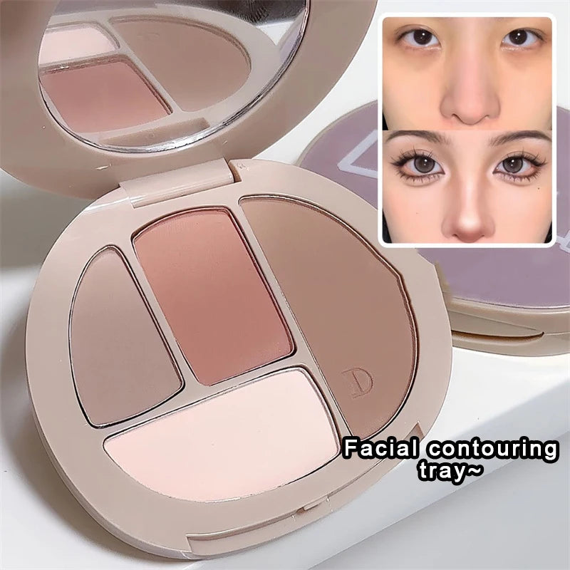 Multifunctional Bronzer Contour Palette Nose Shadow Profile Highlighter Blush Plate Matte Contouring Shading Llluminator Makeup