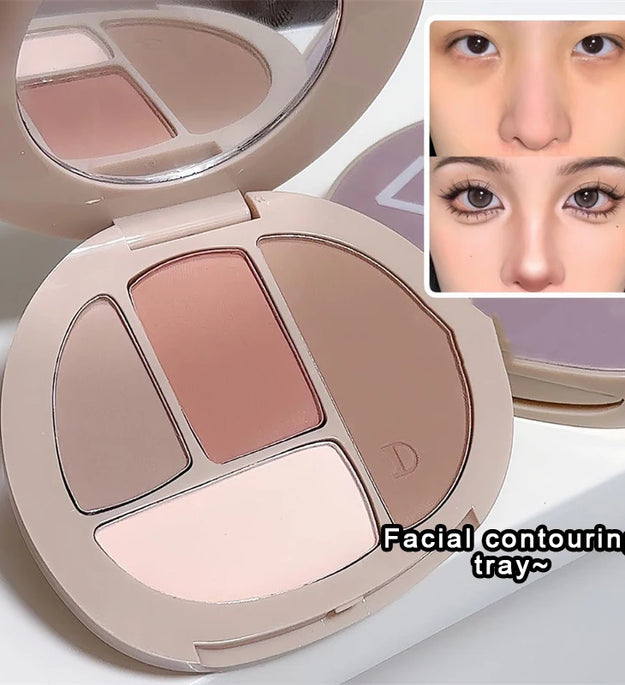 Multifunctional Bronzer Contour Palette Nose Shadow Profile Highlighter Blush Plate Matte Contouring Shading Llluminator Makeup