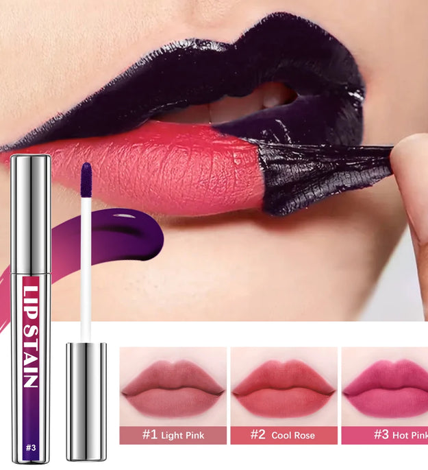 Peel Off Lip Stain Reveal Long Lasting Waterproof Pink Lip Tint Transfer Proof Non-stick Cup Natural Lip Stain Women's Cosmetics