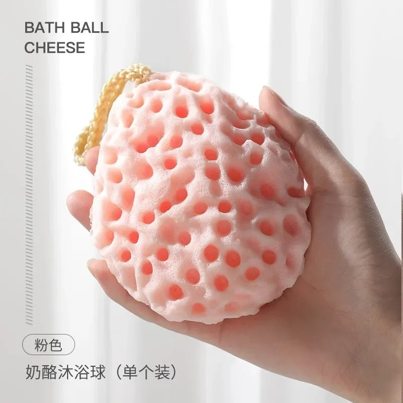 Soft Mesh Shower Sponge Ball Nylon Baby Cleaning Brush Shower Foam Body Cleaner Exfoliating Scrub Shower Ball Bathroom Products