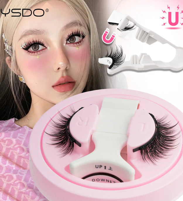 YSDO 1Pair Glue-free Magnetic Eyelashes Natural 3D Mink Eyelashes 2025 New Reusable Sensitive Eye Friendly Magnet Eyelash Kit