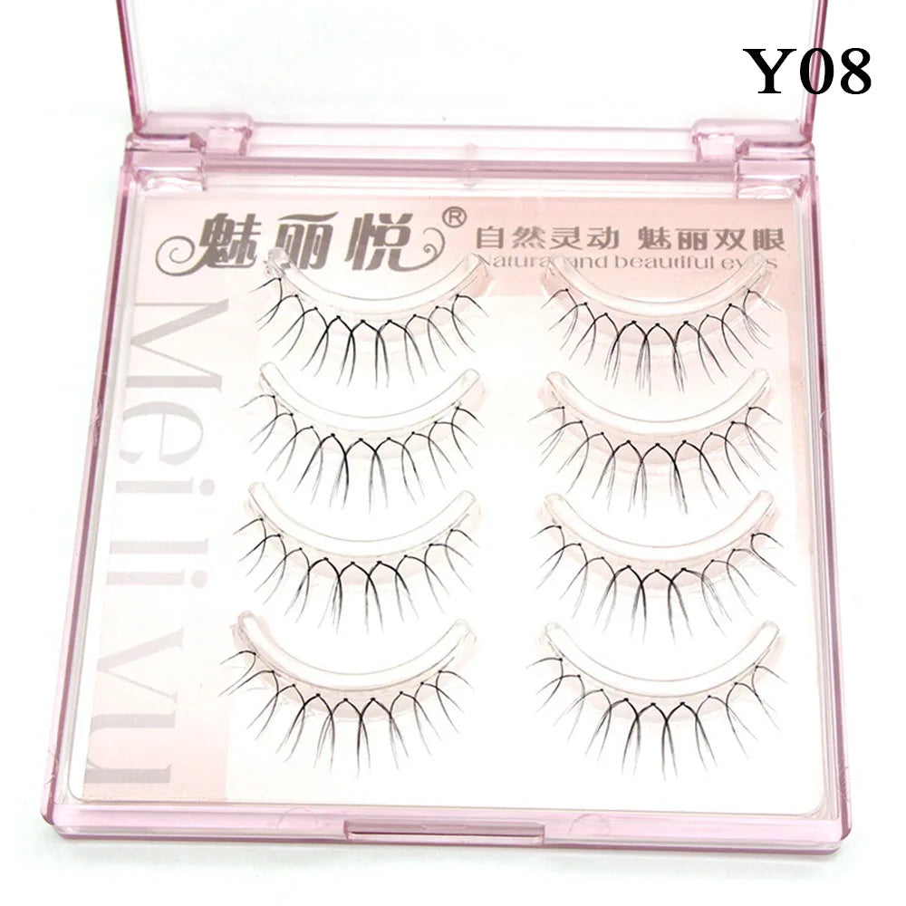 Individual Noglue Fake Eyelashes Artificial Magnetic Idol Lashes Girl Group Eye Nature Lash Extension Cosplay Cosmetics Anime