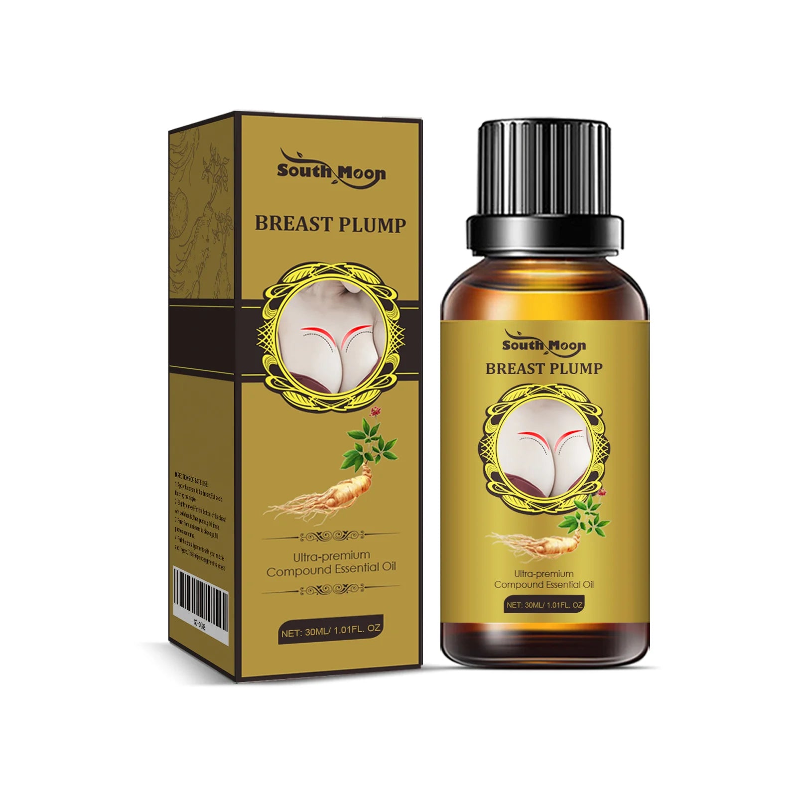 South Moon Breast Plumper Oil Lift Firm Breast Enhance Fullness Shaping Plump Contour Improve Elasticity Breast Enlargement Oils