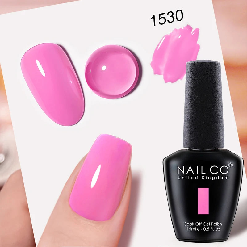 NAILCO 15ml Hema/TPO Free UV Gel Nail Polish Nail Art Manicure Nail Professionals Base Top Varnish Semi Permanent Vernis Nail