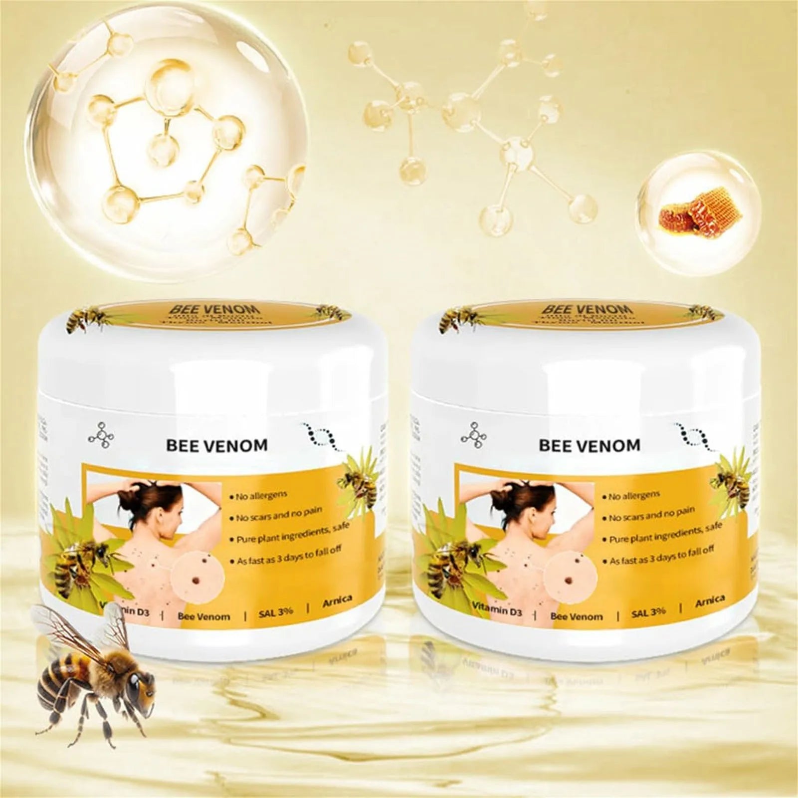 Bee Venom Cream Repair Hand and Foot Skin Redness and Itchiness Moisturizing and Smoothing Skin Care Cream Body Care Gift