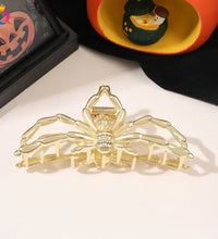 1Pcs Halloween Black Spider Hair Claw Clips with Pearl Charm Design,Metal Gothic Punk Hair Clips Strong Hold Hair Accessories - BlissFully