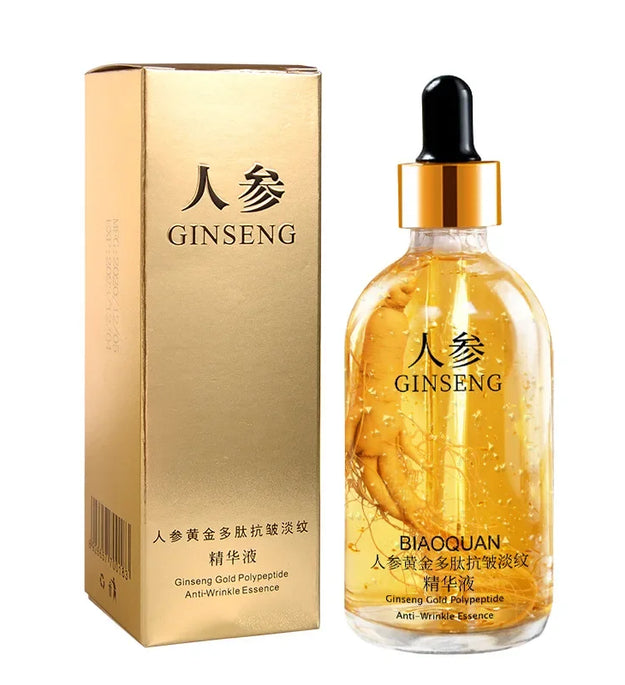 100ml Gold Ginseng Face Essence Polypeptide Anti-wrinkle Lightning Moisturizing Niacinamide Facial Serum for Skin Care Products