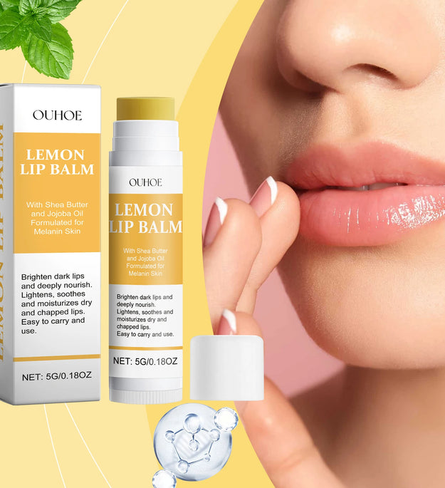 Lemon Ginger Lip Balm Turmeric Dark Melanin Remove Mask Gloss Oil Exfoliating Clean Improve Dullness Moisturizer Lip Balm Care