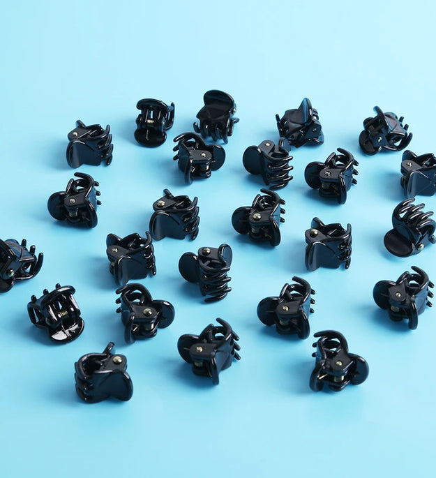 10Pcs/Lot Hair Claw Clips for Women 1.0 1.5cm Small Black Brown Transparent Plastic Mini Claws Kids Hair Styling Accessories