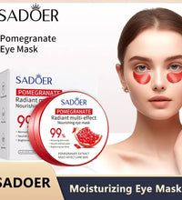SADOER Red Pomegranate Eye Mask 60Pcs Anti Dark Circles Removal Eyes Bags Moisturizing Eye Patches Eyes Skin Care - BlissFully