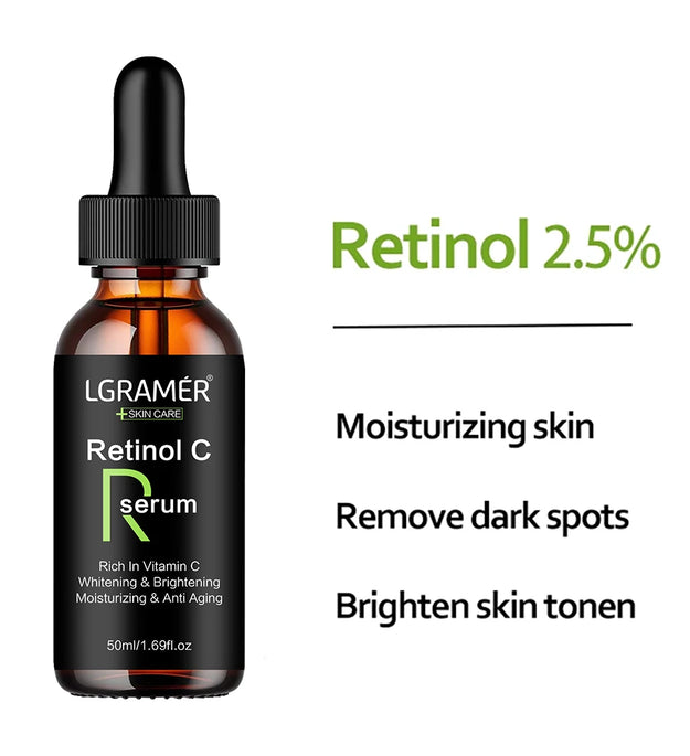 Retinol Aging Removes Wrinkles Serum Pore Shrinking Serum Whitening Moisturizing Serum Pigment Spots Remove Face Firming Oil