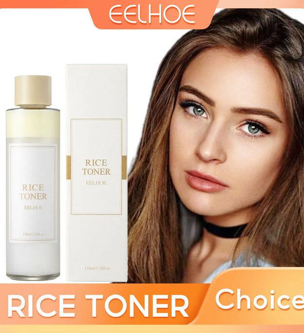 EELHOE Rice Toner for Face Brightening Serum Oil Control Moisturizing Facial Smooth Sensitive Skin Care Pore Shrinking Essence