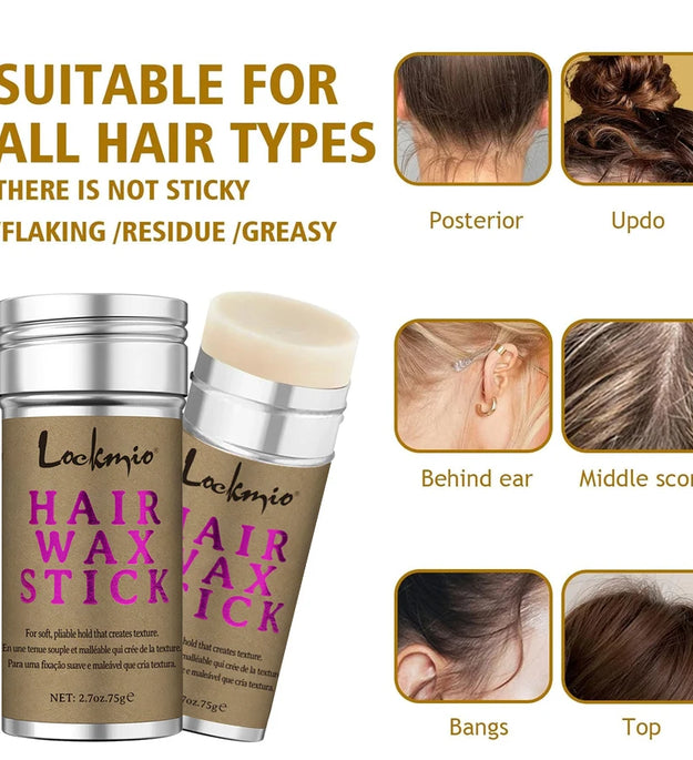 LOCKMIO Women Hair Wax Stick for Wigs Anti-frizz Flyaways Control Styling Wax Long-lasting Smooth Broken Back Hair Pomade Cream - BlissFully