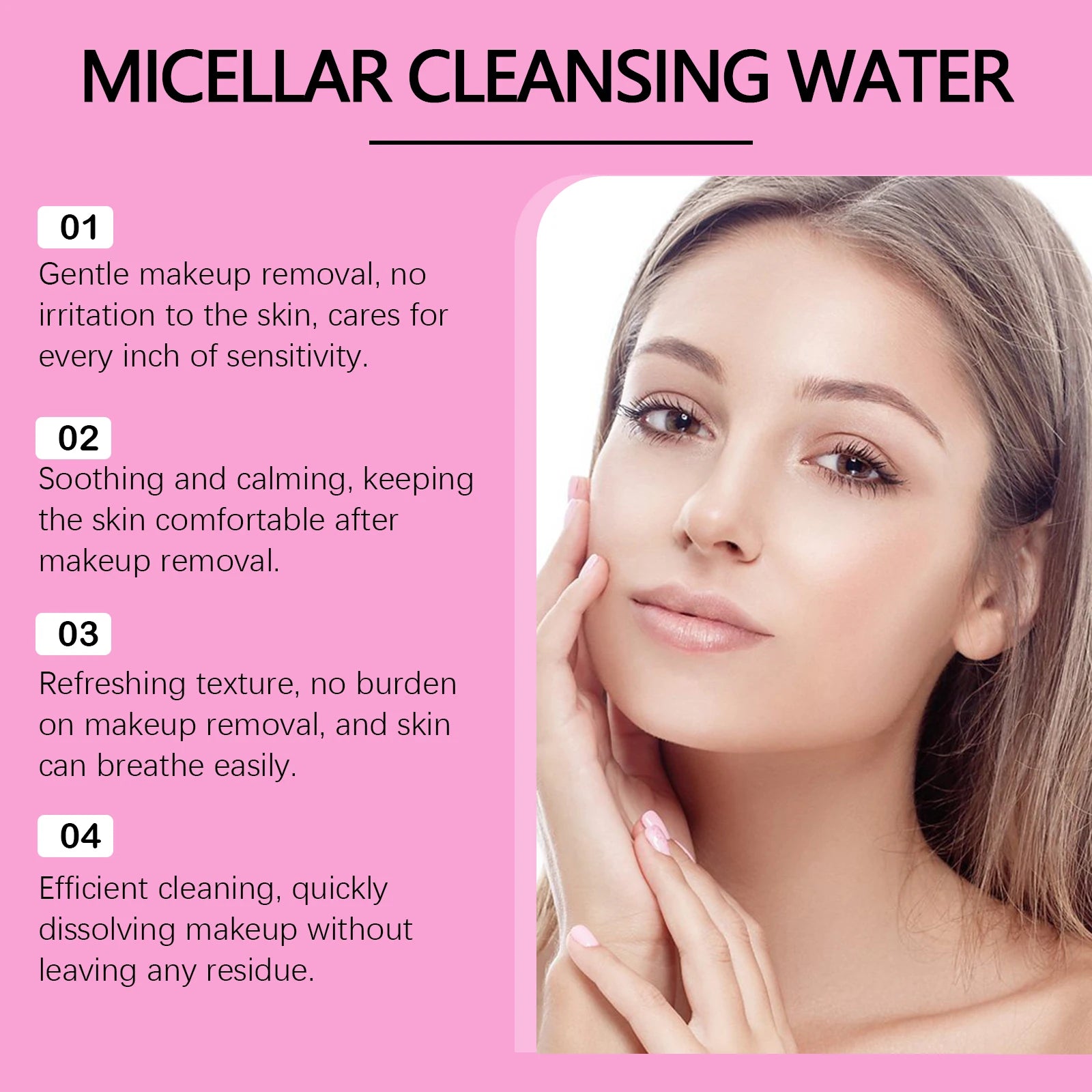 100ml Micellar Water Hydrating Facial Cleanser Deep Makeup Remover Cleaning Water Refresh Hydrate Cleansing For Sensitive Skin