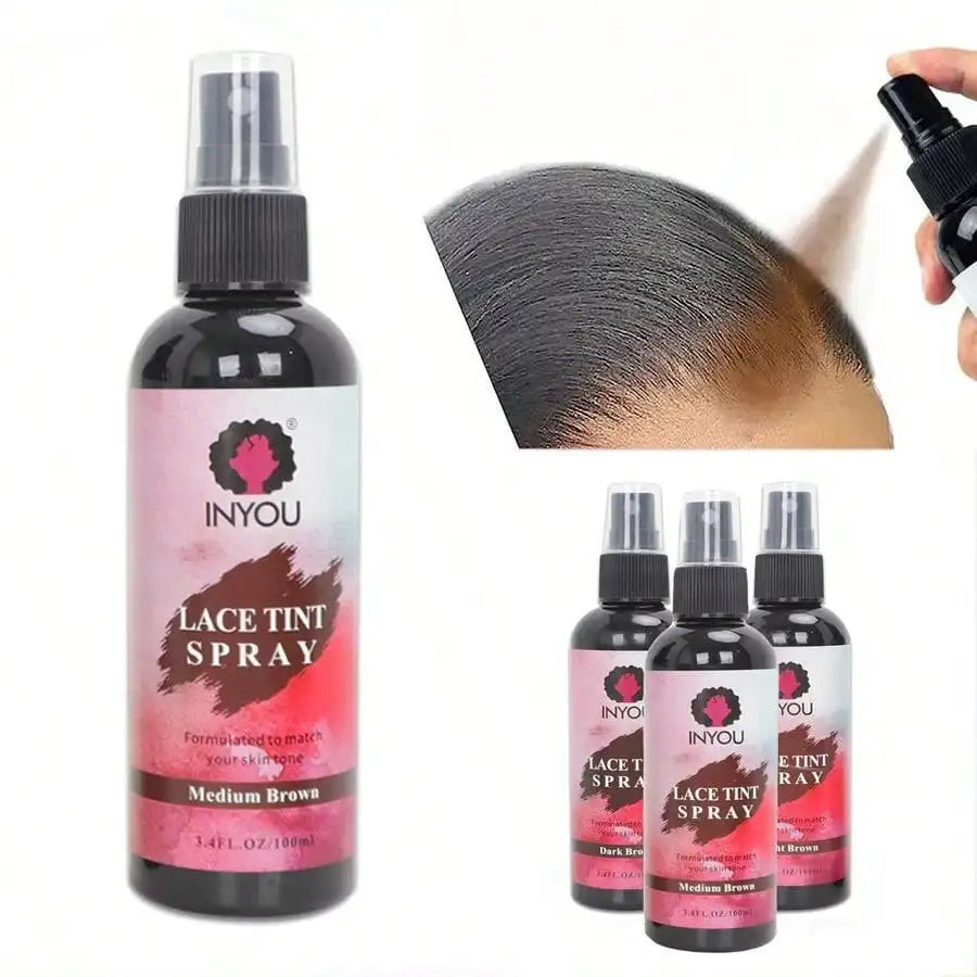 Lace Tint Spray For Wigs, Waterproof Lace Tint Melting Mousse Spray Concealer For Lace Closure Front Wigs Toupees - BlissFully