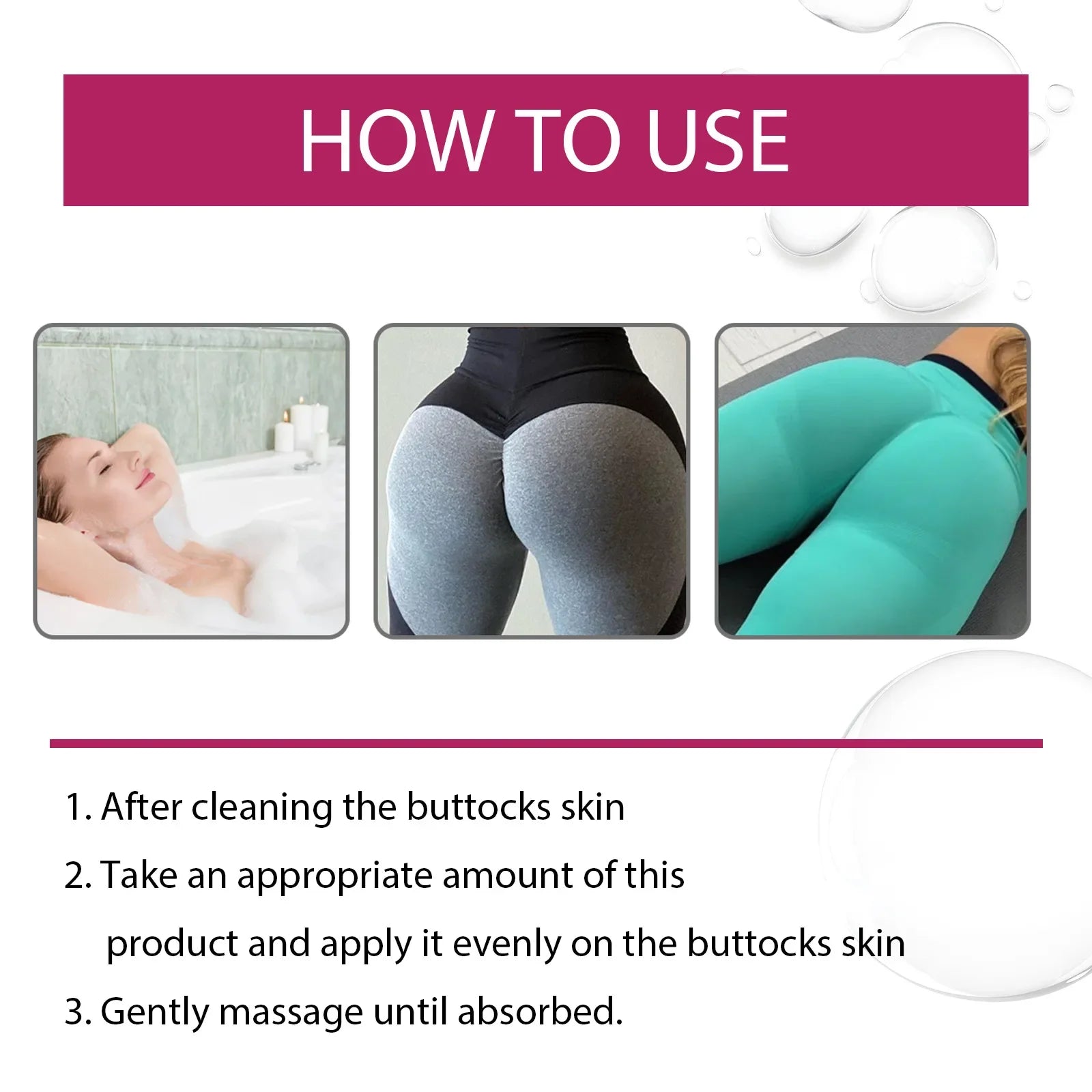 Oceaura Hip Lifting Cream Enhance Big Ass Tightening Firming Plump Beauty Sexy Butt Growth Nourish Women Buttock Shaping Creams