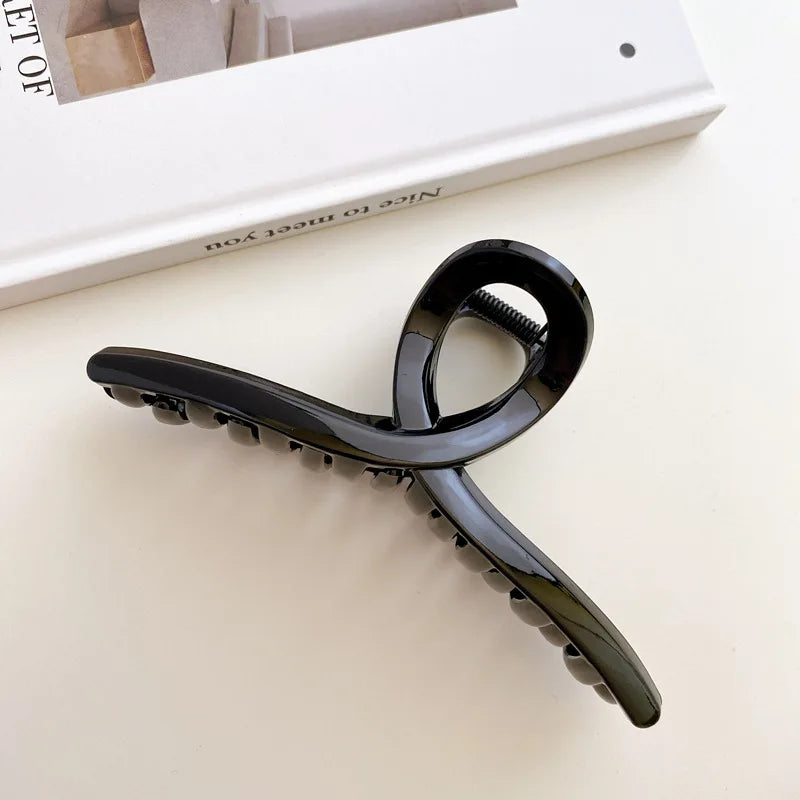Fashion Elegant Gold Color S-shaped Metal Hairpins Hair Claw For Women Girls Korean Hair Clips Ponytail Clip Hair Accessories