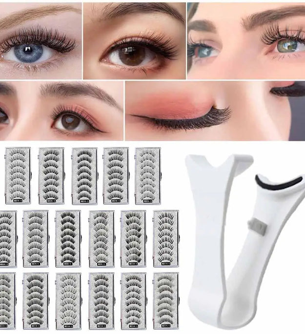 3D Natural Magnetic Eyelashes,With 5 Magnetic Lashes Shipping Box Eyelashes Handmade False Gift Reusable Support Drop Magne T6N2