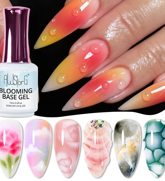 15ml Nail Blooming Gel, Blossom Spreading Effect Functional Gel, Easy to Apply for Nail Art Design Home Salon Manicure Pedicure