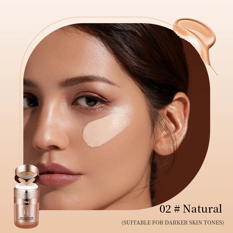 Air Cushion BB Cream Moisturizing Foundation Concealer Whitening Oil-control Waterproof Butterfly Powder Puff  Makeup Cosmetics - BlissFully