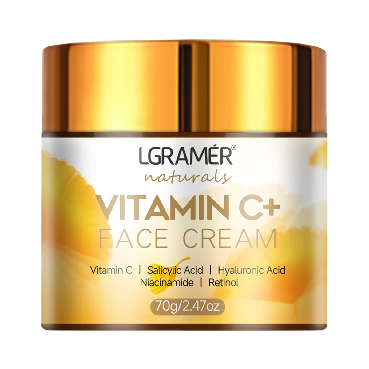 Vitamin C Face Cream Retinol Smooth Wrinkle Moisturizing Firming Hyaluronic Lightening Repairing Smooth Skincare Whitening Cream - BlissFully