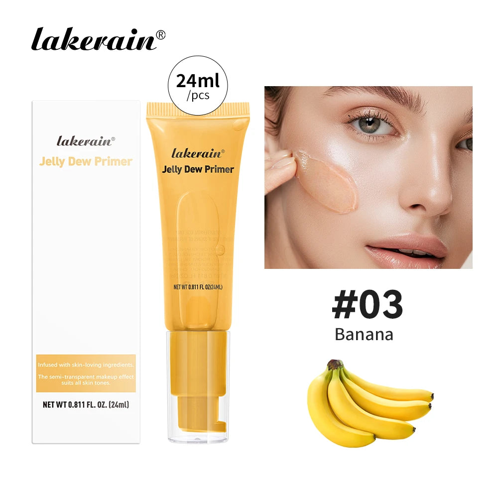 Lakerain Jelly Dew Primer Makeup Long Lasting Moisturising Semi-transparent Jelly Texture Pre Makeup Base Cream Cosmetics
