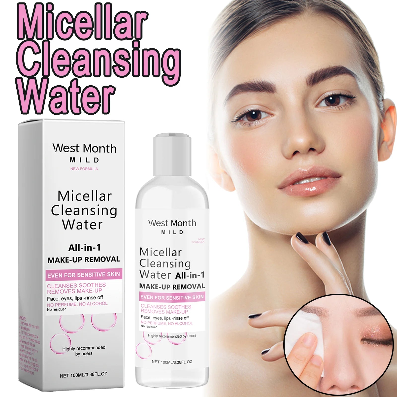 100ml Micellar Water Hydrating Facial Cleanser Deep Makeup Remover Cleaning Water Refresh Hydrate Cleansing For Sensitive Skin
