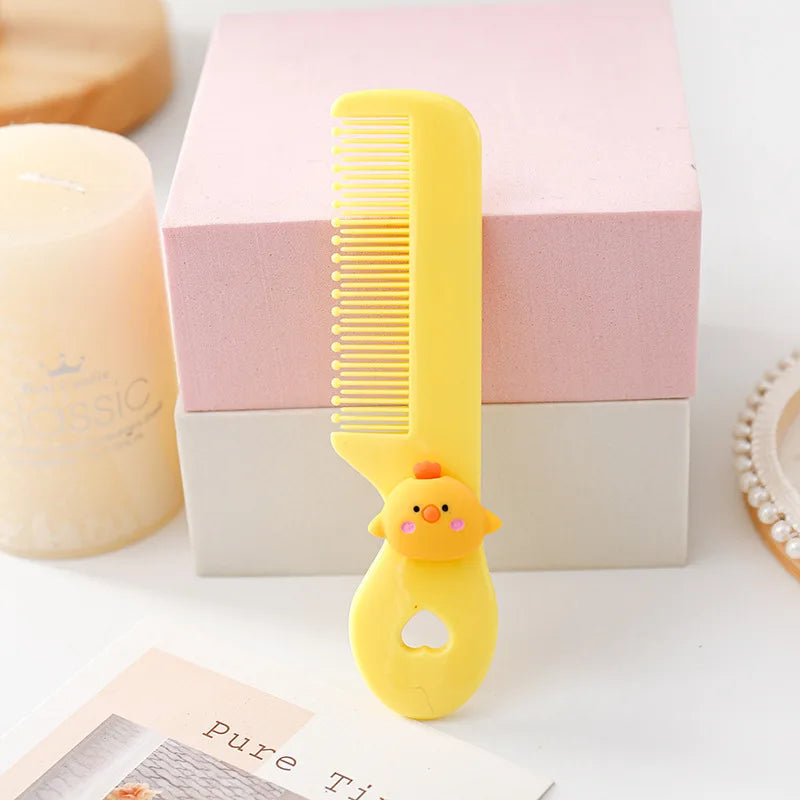 Protable Hair Brushes Cute Mini Comb for Baby Girl Boy Small Koran Cartoon Animal Floral Hair Comb Girl Kid Hair Accessories