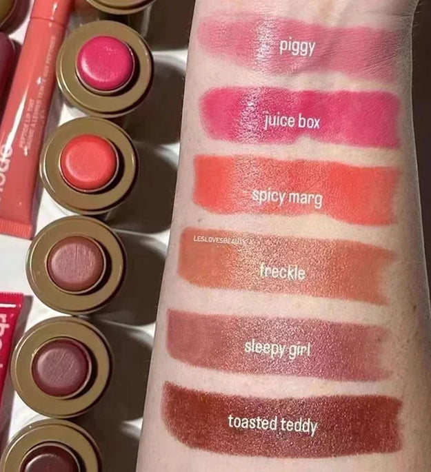 Brand Makeup Blusher Rouge Powder Pocket Blush Lipstick Cheek Hydrating Stick Natural Cream Lip Gloss Cheek Easy Apply Color