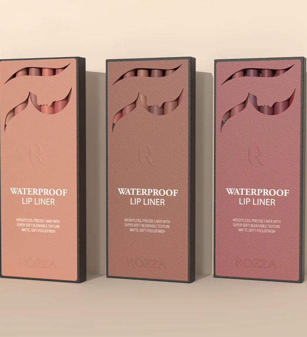 6pcs ROZZA Nude Lip Liner Set - Water-Resistant, Matte Finish Crayon Lip Pencils Non-Smudging & Easy-to-Apply
