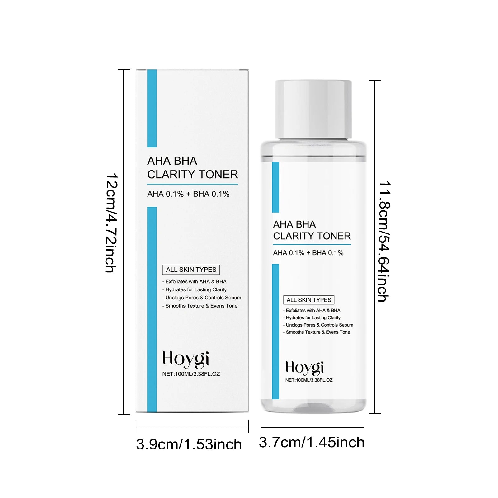 AHA BHA Toner Gentle Exfoliating Toner for Oily Skin Pore Refining Soothing Hydrating Facial Essence Daily Oil Control Skincare
