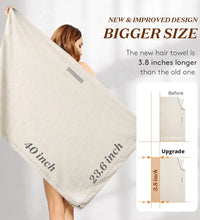 Microfiber Hair Towel Extra Large Wrap Quick Dry Hair Towel Wrap With Elastic Band , Ultra Absorbent Soft Hair Towel Wrap Turban - BlissFully