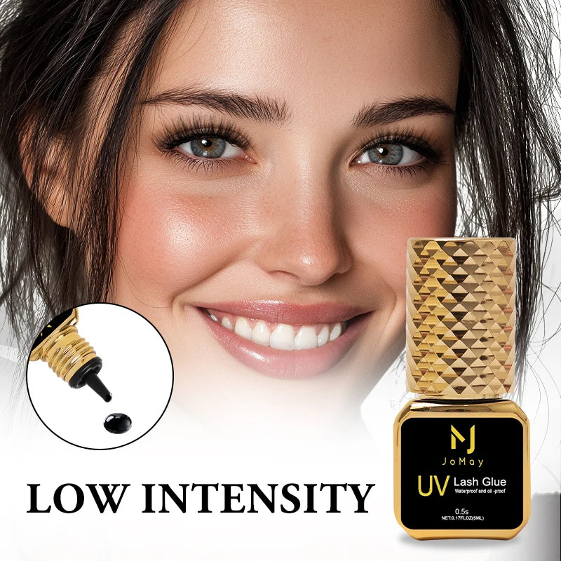 JOMAY 0.5Sec Eyelash Extension Glue Black Fast Dry UV Lashes Glue Black Eyelash Glue Lash Remover For UV Eyelash Extension