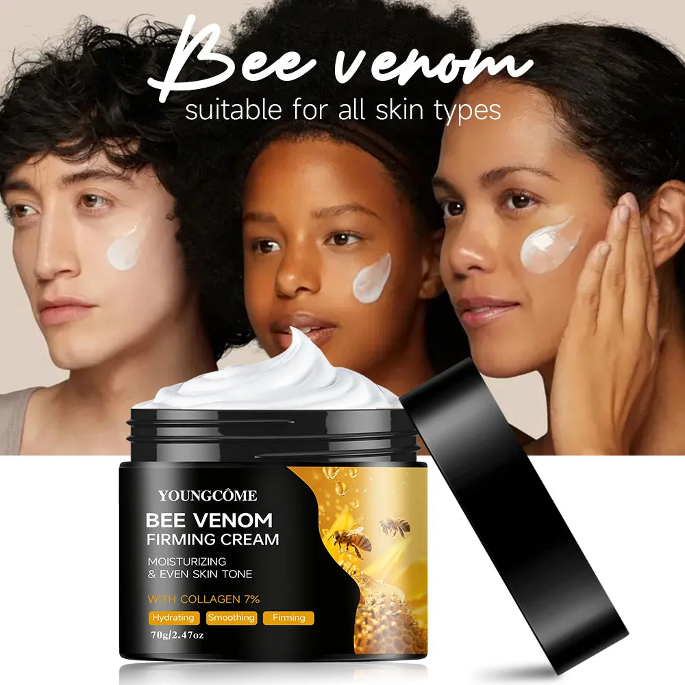 Premium Bee Venom Cream for Face & Neck - Collagen Boost, Skin Tightening, Natural Moisturizer for Sensitive Skin, Non-Greasy - BlissFully