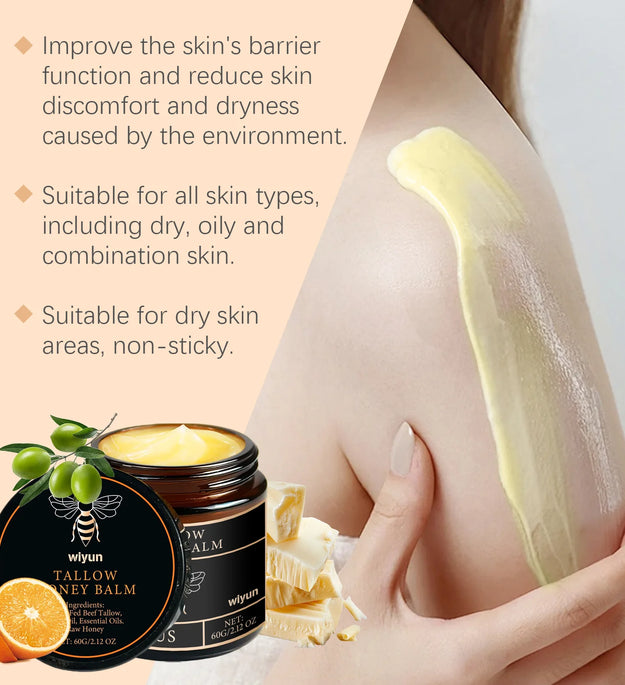 Tallow Honey Cream Glow Hydrating Skin Improve Elasticity Soft Bleaching Improve Dullness Firming Face Body Moisturizer Lotion - BlissFully