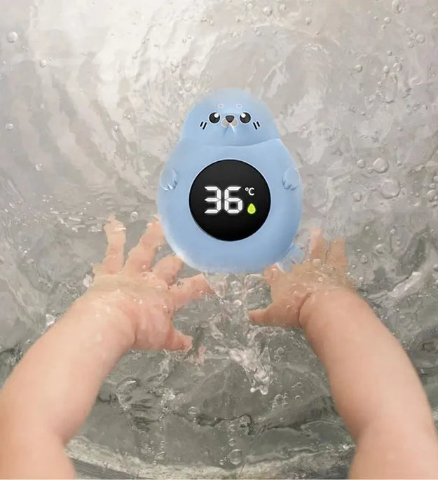 Baby bath thermometer Tub Temperature Monitor Hot Cold Water Resistant Temperature Warning Monitor Upgraded Sensor LED display