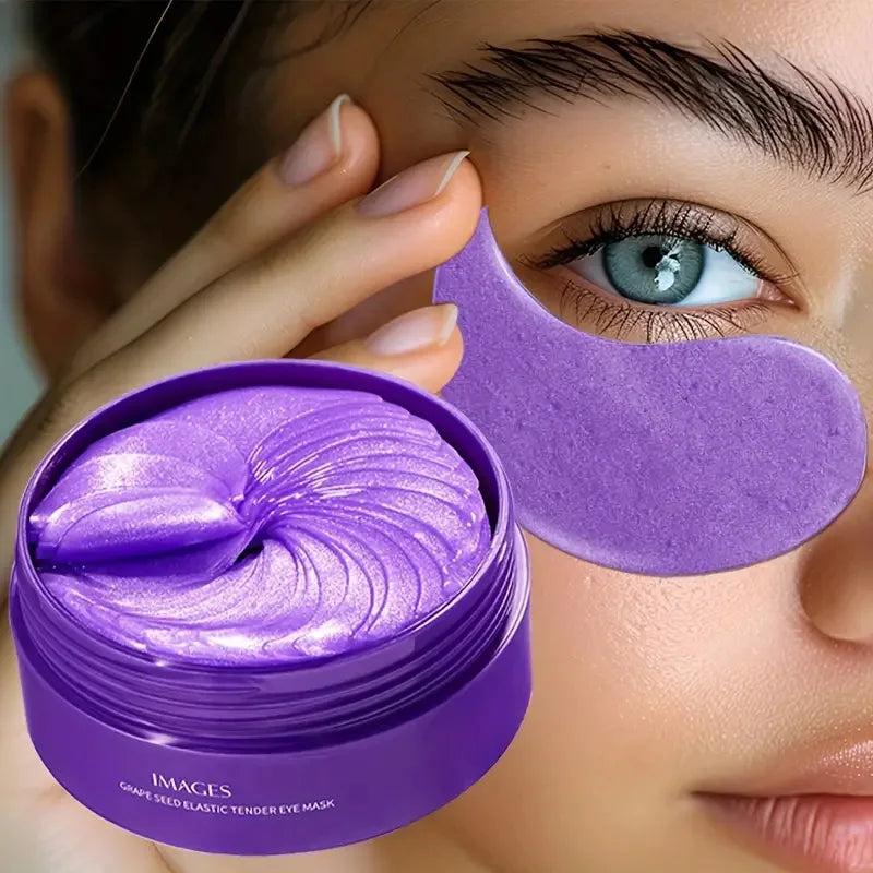 IMAGES Grape Moisturizing Collagen Eye Mask Anti Dark Circles Eye Bags Anti-aging Eyes Masks Beauty Skin Care Eye Patches 60Pcs