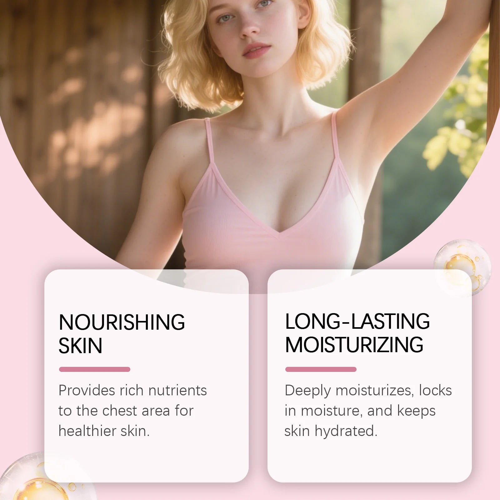 Bust Firming Cream with Retinol & Panthenol Lifting & Moisturizing Chest Treatment Improves Skin Elasticity & Hydration Night