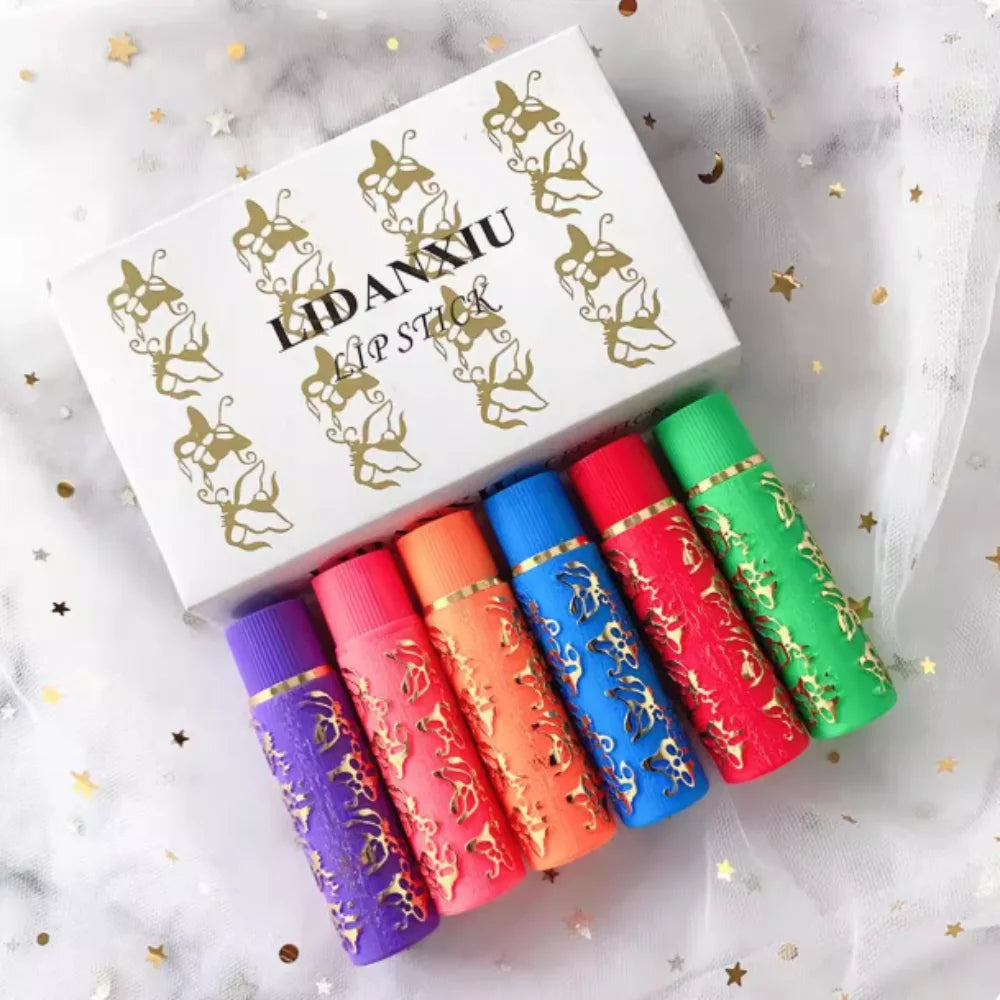 6 Colors Velvet Lipstick Magic Matte Lip Blam Color Mood Changing Sexy Lip Gloss Lasting Moisturizing Waterproof Lip Stick