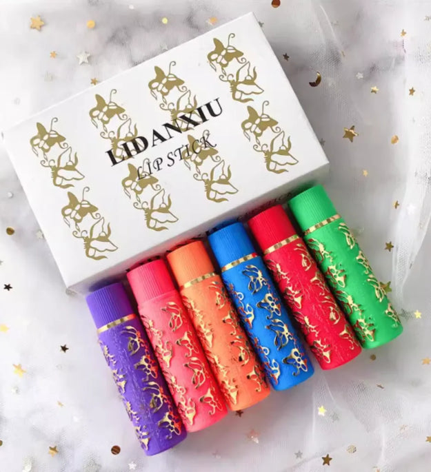 6 Colors Velvet Lipstick Magic Matte Lip Blam Color Mood Changing Sexy Lip Gloss Lasting Moisturizing Waterproof Lip Stick