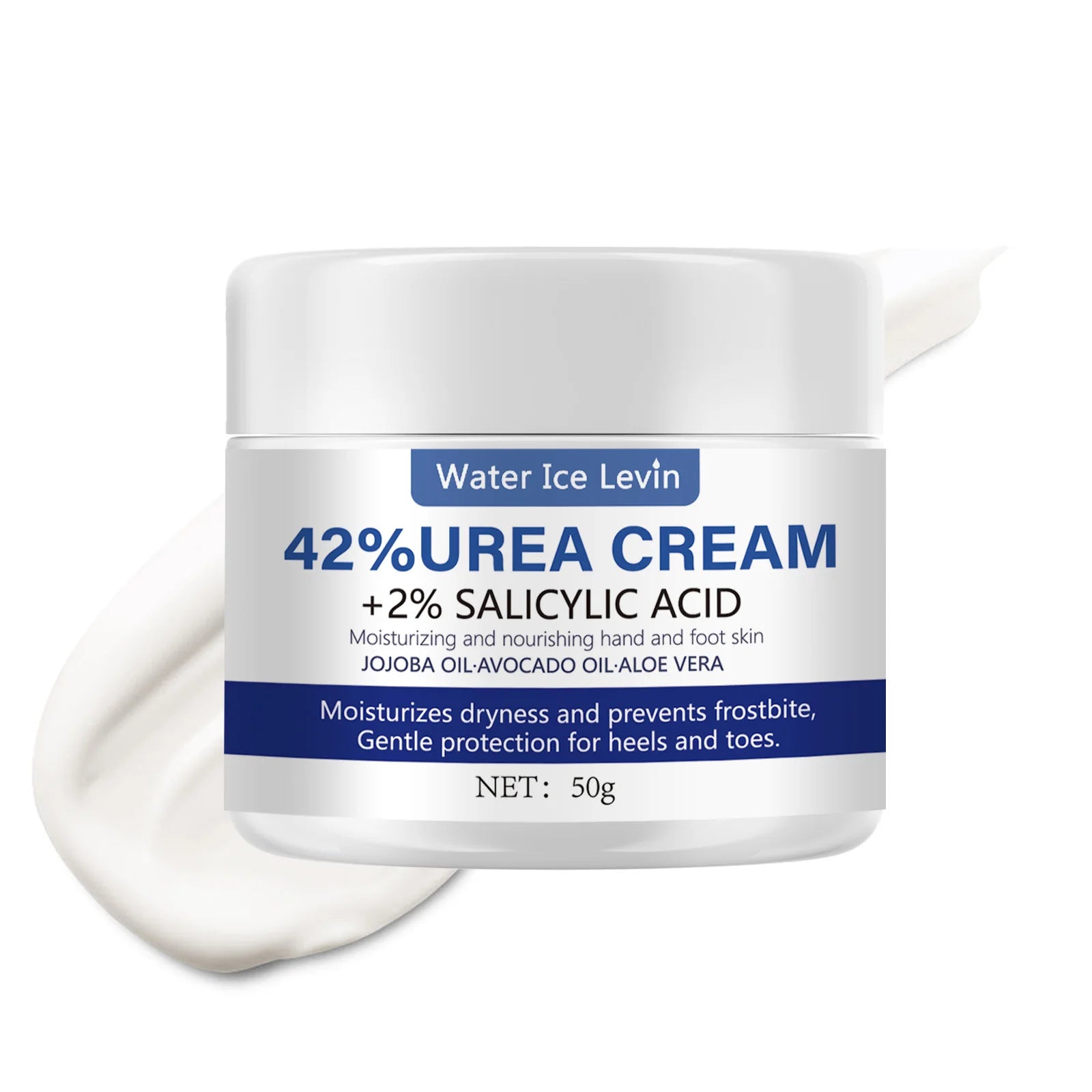 50g Ultra Moisturizing 42% Urea Aloe Vera Foot Cream - gentle exfoliating daily foot moisturizer