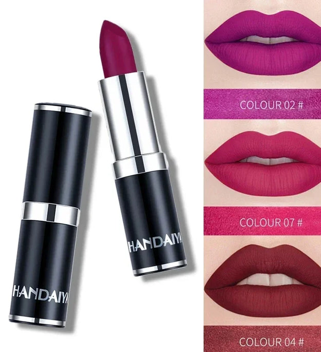 Matte Pink Velvet Lipstick Sexy Nude Red Brown Purple Lipgloss Gloss Velvety Lipstick Waterproof Makeup Long Lasting Lipstick